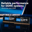 CRUCIAL 16GB RAM DDR5 5600MHZ (OR 5200MHZ OR 4800MHZ) LAPTOP MEMORY CT16G56C46S5 - Brand New