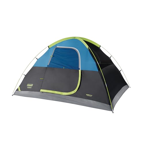 COLEMAN SUNDOME DARK ROOM 4 PERSON TENT 2000032253 - BLACK/LIME GREEN - Like New