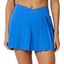 AMAZON ESSENTIALS WOMEN PERFORMANCE STRETCH PLEATED SKORT POCKETS BLUE M - Brand New