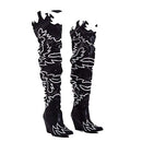 Cape Robbin Kelsey-21 Cowboy Boots Women Size: 10 - Black/White - Brand New