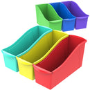 STOREX LARGE BOOK BIN INTERLOCKING PLASTIC ORGANIZER HOME OFFICE STEM 6-PACK - Like New