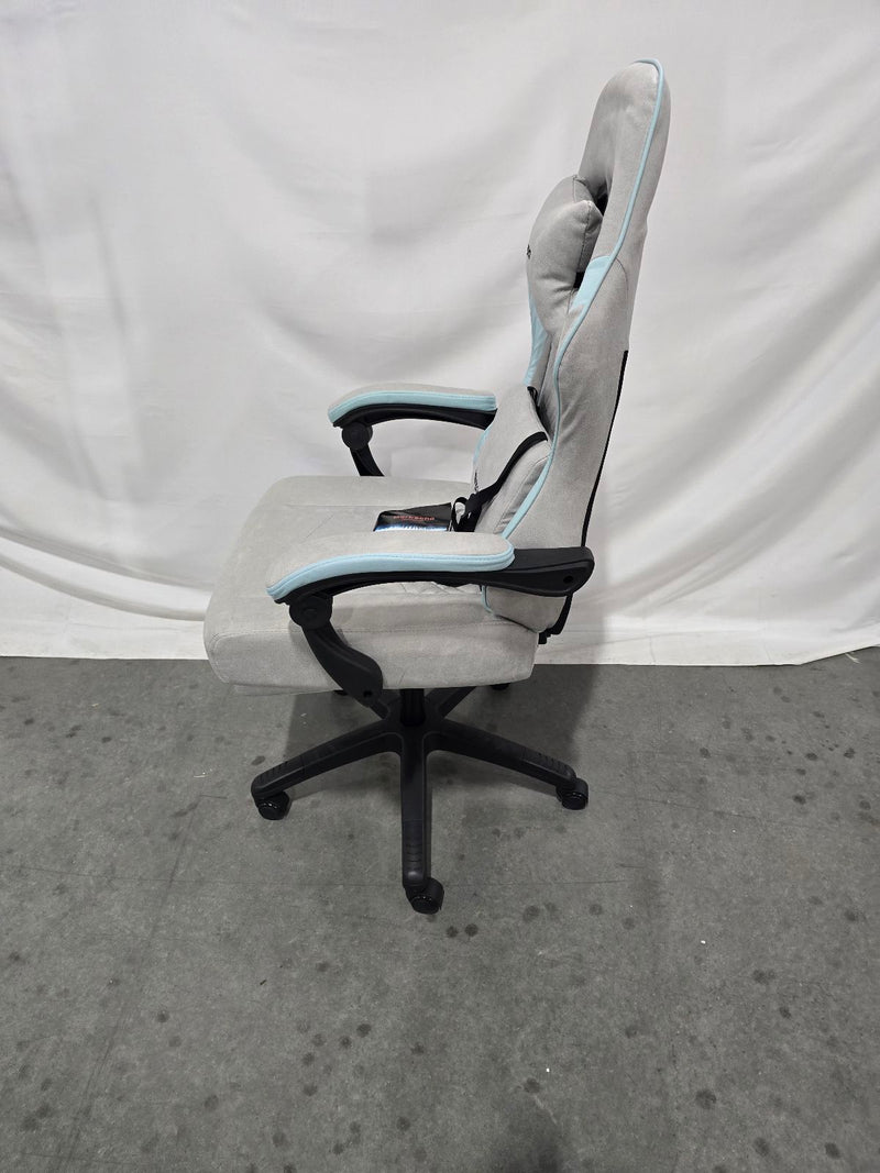 DARKECHO GAMING CHAIR FABRIC POCKET SPRING CUSHION - GRAY/BLUE - Like New
