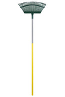 Arcadius Garden 25 Fixed Tine Leaf Rake and Tines Leaf Rake, 48" Aluminum Handle - Like New
