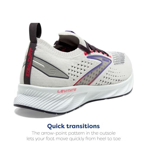 BROOKS MEN’S LEVITATE STEALTHFIT 6 NEUTRAL SHOE DAWN BLUE/CAYENNE - SIZE 12 - Like New