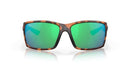 COSTA DEL MAR MEN REEFTON RECTANGULAR 64MM MATTE TORTOISE/GREEN MIRRORED - Like New