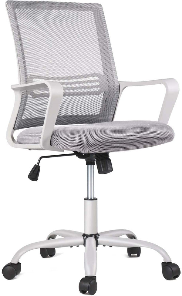 AFO Home Office Chair Mid Back Breathable Mesh Height Adjustable - Grey - Like New