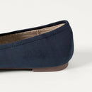 AEWM40201F24 AMAZON ESSENTIALS WOMEN'S SOFT LOAFER NAVY FAUX SUEDE SIZE 7 - Brand New