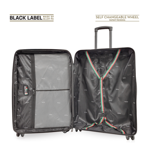 TUCCI ITALY 32" GIOIA ABS HARDSHELL SPINNER WHEEL TRAVEL SUITCASE - PURPLE - Brand New
