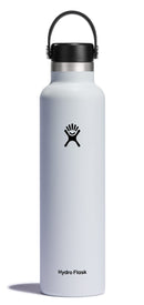 HYDRO FLASK WATER BOTTLE INSULATED STAINLESS STEEL NON SPILL 24 OZ WHITE - Like New
