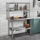 Hally Double Overshelf of Stainless Steel Shelf 12"x60" 2 Tier Shelves - Brand New