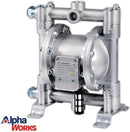 ALPHAWORKS Double Diaphragm Transfer Pump Kerosene Oil GUF014 - Silver Like New