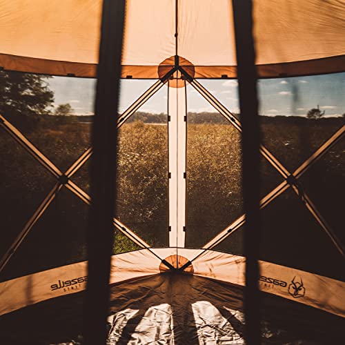 GAZELLE TENTS G5 5-SIDED PORTABLE GAZEBO EASY POP-UP SCREEN GG501DS - SAND - Like New