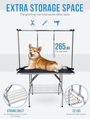 Kalolary 45 x 24 Inch Black Stainless Steel Pet Grooming Table Adjustable - Like New