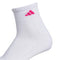 5141549A ADIDAS WOMEN ATHLETIC CUSHIONED 6-PACK ANKLE SOCKS WHITE SIZE 5-10 - Brand New