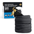 HAETIER 2025 UPGRADED 50FT NON-EXPANDING GARDEN HOSE SOAKER - BLACK - Like New