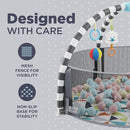 JOY AND LOTUS 5 IN 1 BABY PLAY GYM AND BALL PIT ACTIVITY GYM WITH 6 TOYS, BALLS - Like New