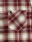 BLACK HORSE MEN'S S/S WOVEN PLAID SHIRT - MENS SMALL - RED/WHITE/YELLOW - Brand New