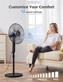 PELONIS 16" OSCILLATING PEDESTAL STAND UP FAN PFS40D6ABB - BLACK - Like New