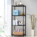 SECOM METAL KITCHEN CABINET HEIGHT ADJUSTABLE 4-SHELVES HEAVY DUTY - BLACK - Like New