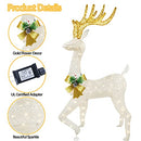 3 Piece Christmas Lighted Reindeer Decorations B0B79LM8RP - Brand New