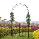 Better Garden Steel Garden Arch 7'6" High x 3'9" Wide Garden Arbor - Black - Brand New