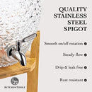 KITCHENTOOLZ 2.5 GALLON GLASS ICED BEVERAGE DISPENSER P-N-002 - CHISELED GLASS - Like New