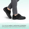 ORTHOFEET WOMEN'S ORTHOPEDIC LYCRA WICHITA CASUAL SHOES - SIZE: 9.5 XW - BLACK - Like New