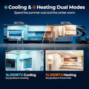 FOGATTI INSTACOOL ULTRA ROOFTOP RV AIR CONDITIONER WITH HEAT PUMP - GRAY - Like New