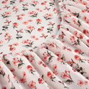 KATHY IRELAND 100% TURKISH COTTON FLANNEL SHEET SET - CAL KING - BLUSH FLORAL - Like New