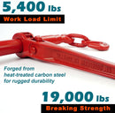Towmavin 4-Pack Ratchet Chain Binder 5/16 Inch x 3/8 Inch Working Load - Red - Like New