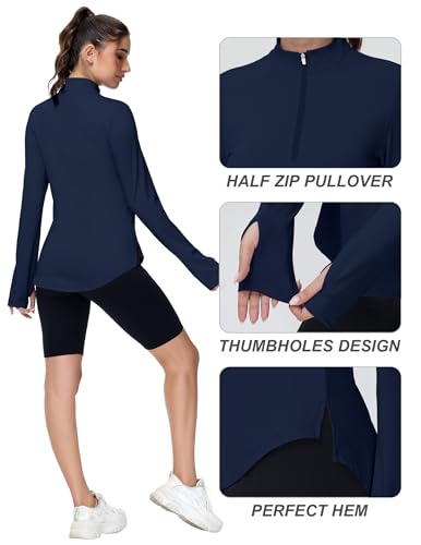 GGVO Women's Golf V Neck Long Sleeve Workout Top UPF 50+ Sun Protection M - Like New