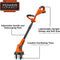 Black+Decker 20V 7" Cordless Cultivator/Tiller, 1.5Ah Battery Charger - Orange - Like New