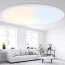 BRIGHTEVER 19" LARGE FLUSH MOUNT CEILING LIGHT FIXTURES XD420-06 - WHITE - Like New