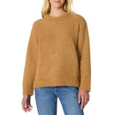 AMAZON ESSENTIALS WOMEN'S OVERSIZED MOHAIR CREWNECK SWEATER CAMEL HEATHER S - Like New