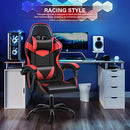 SIMPLE DELUXE GAMING CHAIR BACKREST AND SEAT HEIGHT ADJUSTABLE - RED/BLACK - Like New