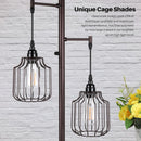 NORDIC HYGGE DIMMABLE INDUSTRIAL FLOOR LAMP WITH 3 LED EDISON BULBS - BLACK - Like New