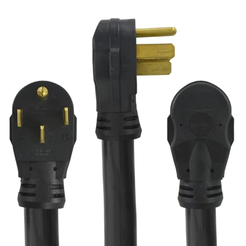 CONNTEK HEAVY DUTY 50 AMP RV POWER CORD 15-FEET 14455-15 - BLACK - Brand New