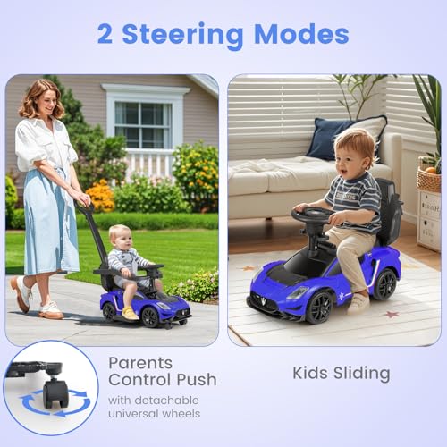 Olakids Push Car for Toddlers Licensed Maserati 3 in 1 Baby Ride on Sliding - Brand New