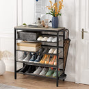 SIMPLEWISE SHOE RACK, 5-TIER METAL, WITH UMBRELLA HOLDER - MARBLE - Like New