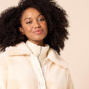 Amazon Essentials Women's Oversized Teddy Sherpa Coat Buffalo Plaid XX-Large - Brand New