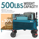 PORTAL 300L LARGE WAGONS CARTS FOLDABLE WITH TAILGATE 550LB, 21813-1-BL - BLACK - Like New