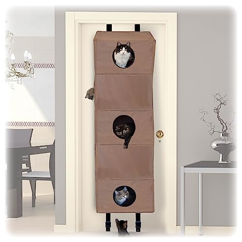 K&H Pet Products Cat Condo Door Mounted Tree Tan Size Large 23 X 16 X 65 Inches - Like New