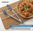 Farberware Kitchen Tongs Set, 2-Piece Mini Tongs with Nylon Tips and Flex Grip - Like New