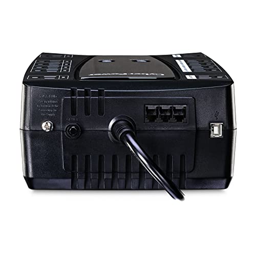 CYBERPOWER AVRG900LCD INTELLIGENT LCD UPS SYSTEM 900VA 480W 12 OUTLETS - BLACK - Like New