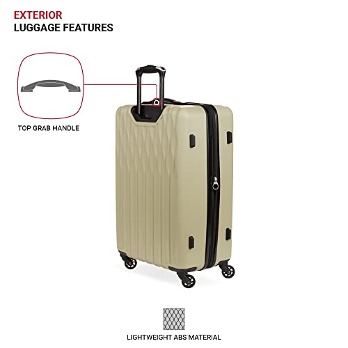 SwissGear 8018 Hardside Expandable Luggage Spinner Wheels 24-Inch CHECKED MEDIUM - Like New