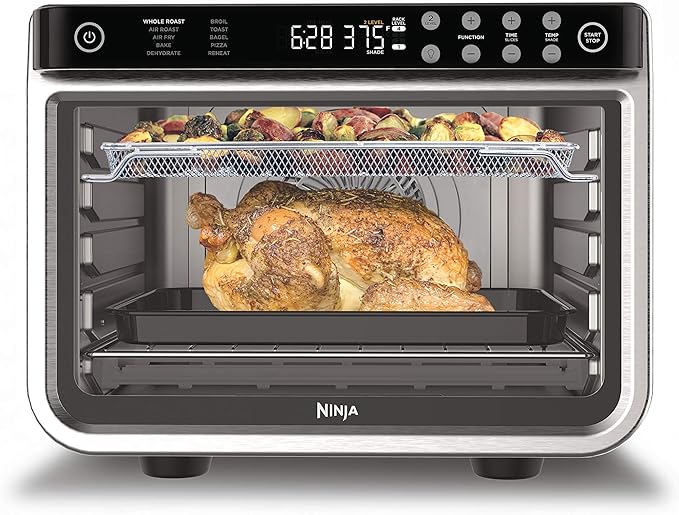Ninja DT201 Foodi 10-in-1 XL Pro Air Fry Digital Toaster Oven - Stainless Steel Like New