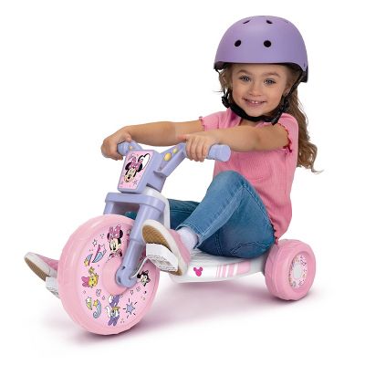 MINNIE MOUSE 10" FLY WHEEL KIDS' TRICYCLE WITH ELECTRONIC SOUND - PINK/PURPLE - Like New