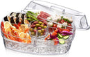 PRODYNE ON ICE PARTY PLATTER, 3 PIECE SET, RETAIL SLEEVE PACKAGING - CLEAR - Like New