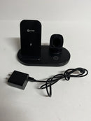 WAITIEE FAST WIRELESS CHARGER/CHARGING STATION 3 IN 1 FOR GALAXY IPHONE - BLACK - Like New