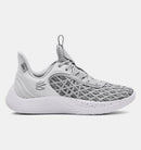 3025631 Under Armour Team Curry 9 Basketball Shoe Unisex White/Grey M13 W14.5 Like New